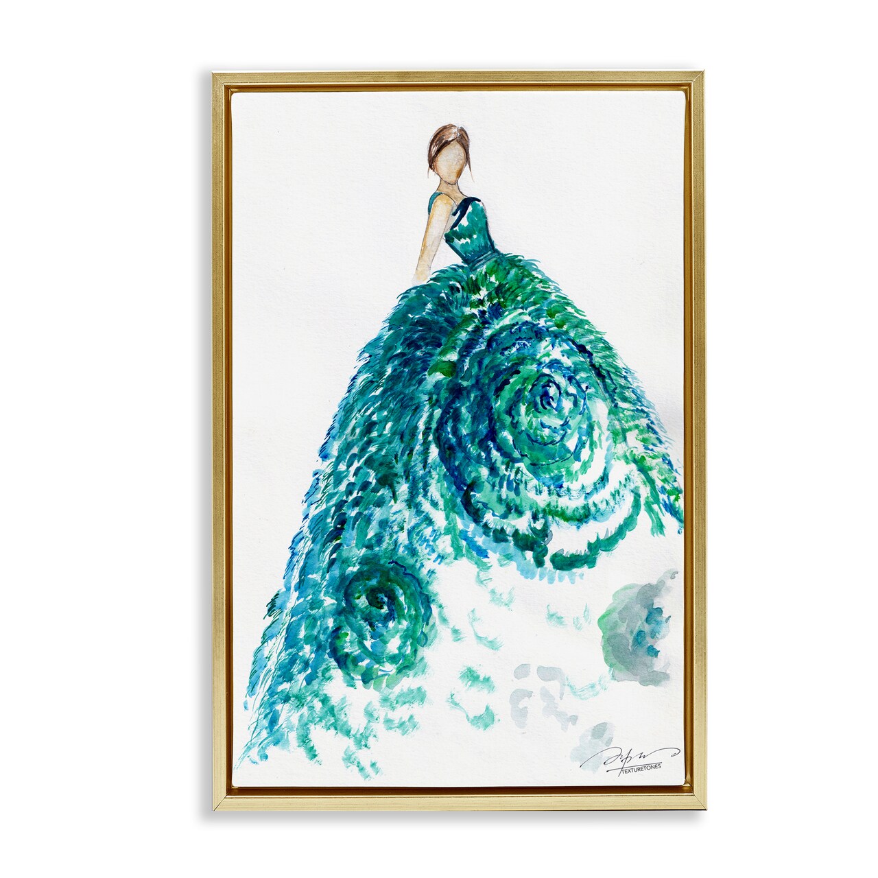 Stupell Industries Blossom Impression Ballgown Floating Frame By Texturetones